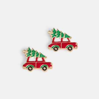 Tree Farm Truck Studs - Gold-Christmas