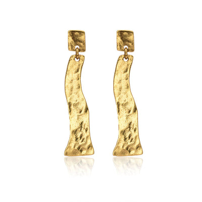 Every day wear drop earrings in gold - black friday