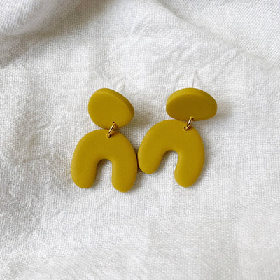Lulu | Organic Arch Polymer Clay Earrings