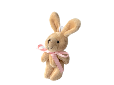 Small Plush Bunny Rabbit  (Pink bow) 