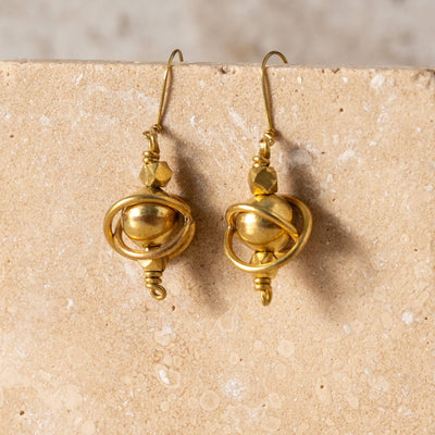 Atma Brass Globe Earrings