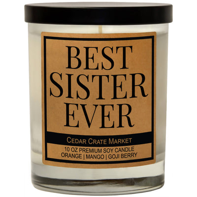 Sister Candle Gift - Best Sister Ever, Home Decor Gifts