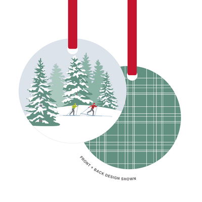Metal Ornament | Woodland Ski
