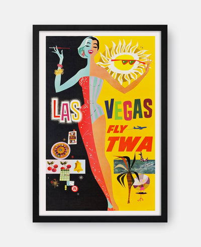 Trans World Airlines (Las Vegas: Fly TWA) 1960s Poster