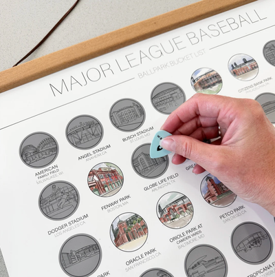 MLB Baseball Ballpark Bucket List Scratch-Off Poster