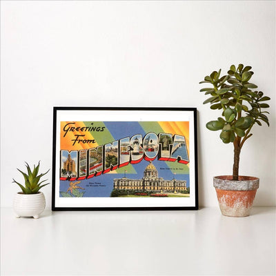 Art Print MN-65 Greetings from Minnesota