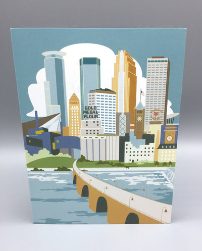 Minneapolis River View Postcard