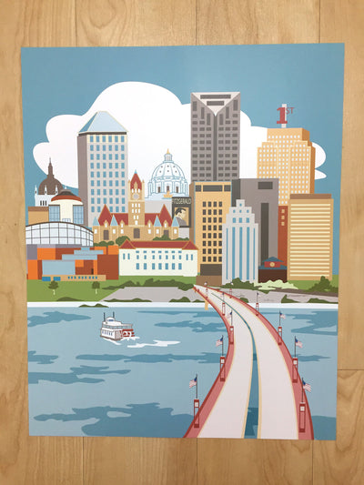 St. Paul River View Poster 18x24