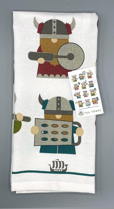 Kitchen Vikings Tea Towel