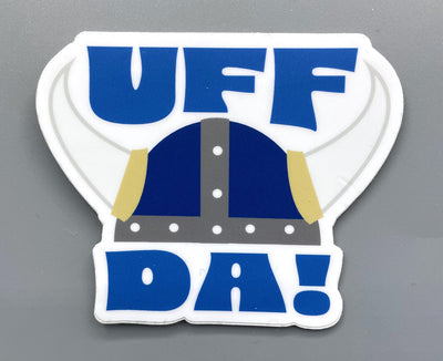 Uff Da Viking Helmet Sticker