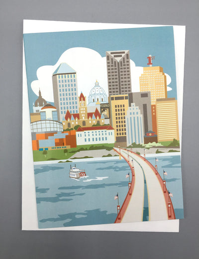 St. Paul River View Greeting Card