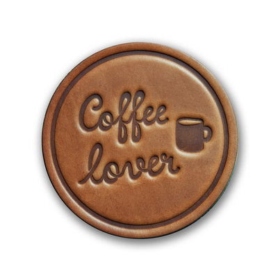 Leather Coaster - Coffee Lover
