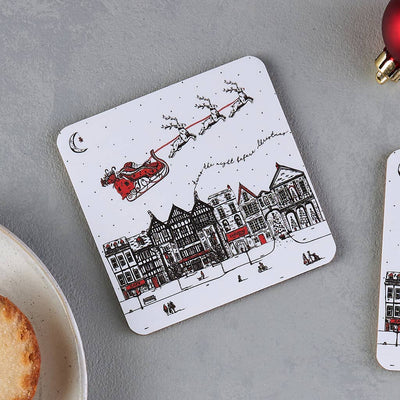 Santa's Sleigh Coasters (Set of 4)