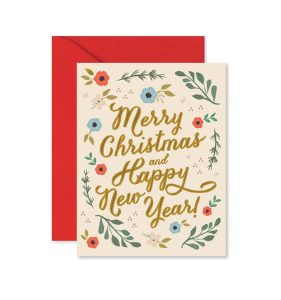 Merry Christmas Floral Card