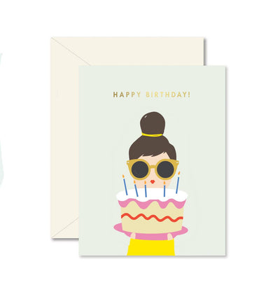 Birthday Cake Lady Card