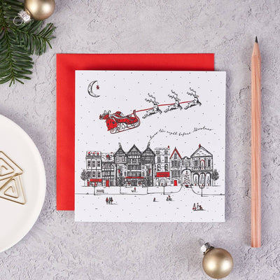 Santa's Sleigh Notecards (Pack of 8)