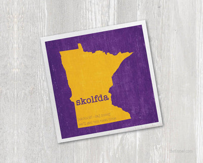 Magnet - Minnesota Purple and Gold Skolfda