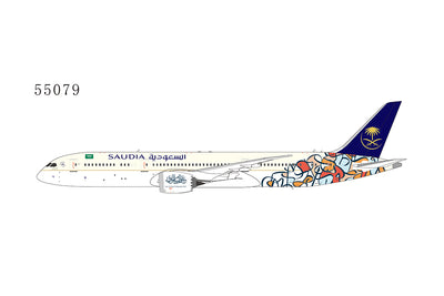NG Models 1:400 Saudi Arabian Airlines Boeing 787-9 Dreamliner "Year of Arabic Calligraphy 2021" HZ-ARD 55079