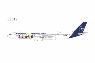 NG Models 1:400 Lufthansa Airbus A330-300 D-AIKQ (Fanhansa, "Diversity Wins") 62049