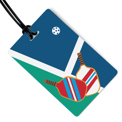 Pickleball Court Luggage Tag