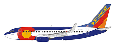 NG Models 1:400 Southwest Airlines Boeing 737-700/w N230WN (Colorado One, Canyon Blue) 77020