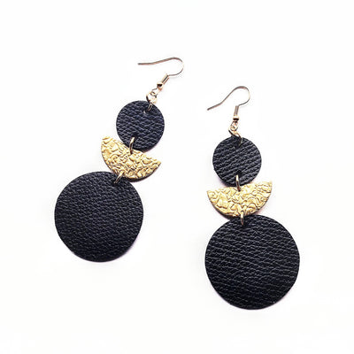 Melanie Luxe Leather Statement Earrings