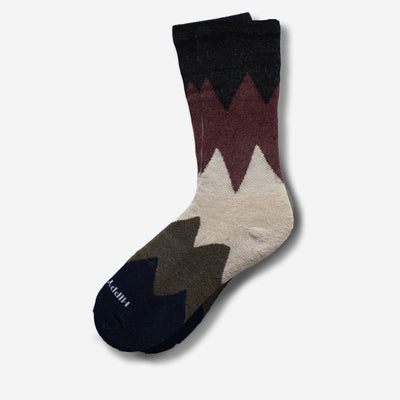 Merino Wool Chevrons Zion Crew Socks