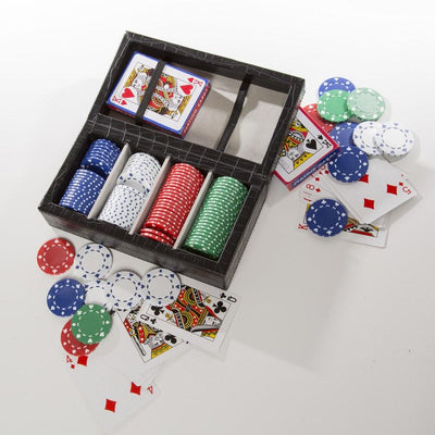 Brouk & Co. Leather Poker Set