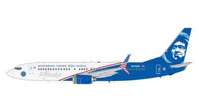 GeminiJets 1:200 Alaska Airlines Boeing 737-800S N570AS "Honoring Those Who Serve" G2ASA1138