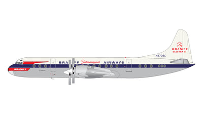 GeminiJets 1:400 Braniff International Airways Lockheed L-188A Electra N9709C (“El Dorado” livery, polished) GJBNF2090