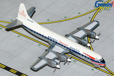GeminiJets 1:400 Braniff International Airways Lockheed L-188A Electra N9709C (“El Dorado” livery, polished) GJBNF2090