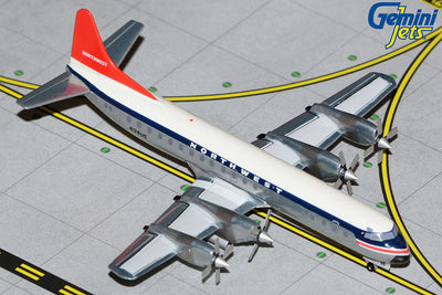 GeminiJets 1:400 Northwest Orient Airlines Lockheed L-188C Electra N128US (Polished) GJNWA2125