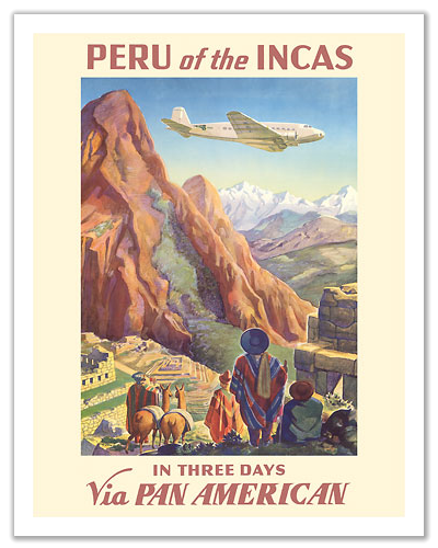 Pan Am (Machu Picchu) c. 1938 12x18 Master Art Print PRTB8779