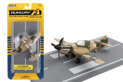 Daron Runway24 AVG "Flying Tigers" Curtiss P-40 Warhawk w/ Runway RW185