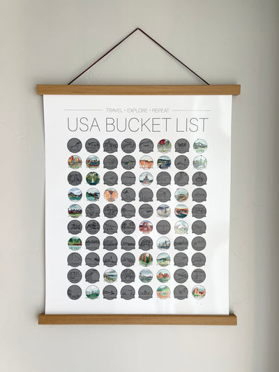 USA Bucket List Scratch-Off Poster