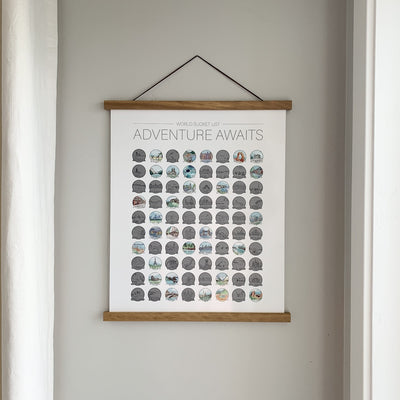 World Bucket List Scratch-Off Poster