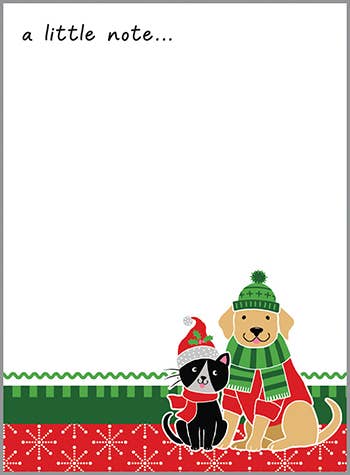Cat & Dog Holiday Memo Pad