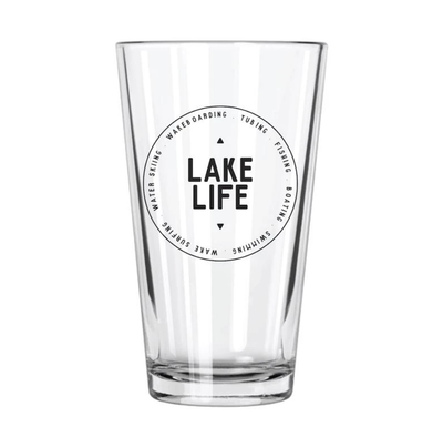 Lake Life Badge Pint Glass