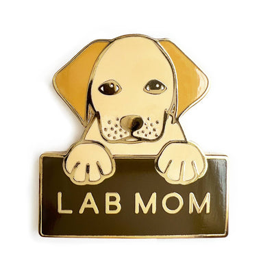 Labrador Retriever "Lab Mom" Enamel Enamel Pin - Yellow