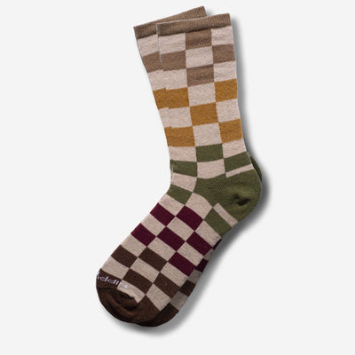 Redwood Forest Checkered Crew Socks