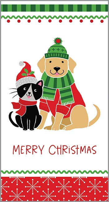 Cat & Dog Money or Gift Card Holder Card