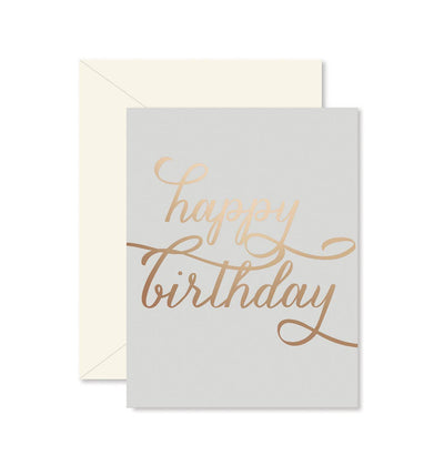 Happy Birthday Copper Card