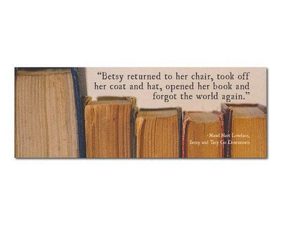 Bookmark - Opened Her Book and Forgot the World Quote