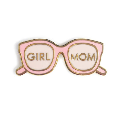Girl Mom Pink Sunglasses Enamel Pin