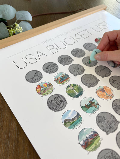 USA Bucket List Scratch-Off Poster