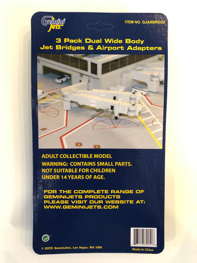 GeminiJets 1:400 Widebody Double Jet Bridges (Set of 3) GJARBRDG2